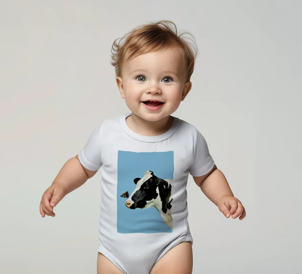 Small And Mighty body neonato maniche corte da Flora & Fauna