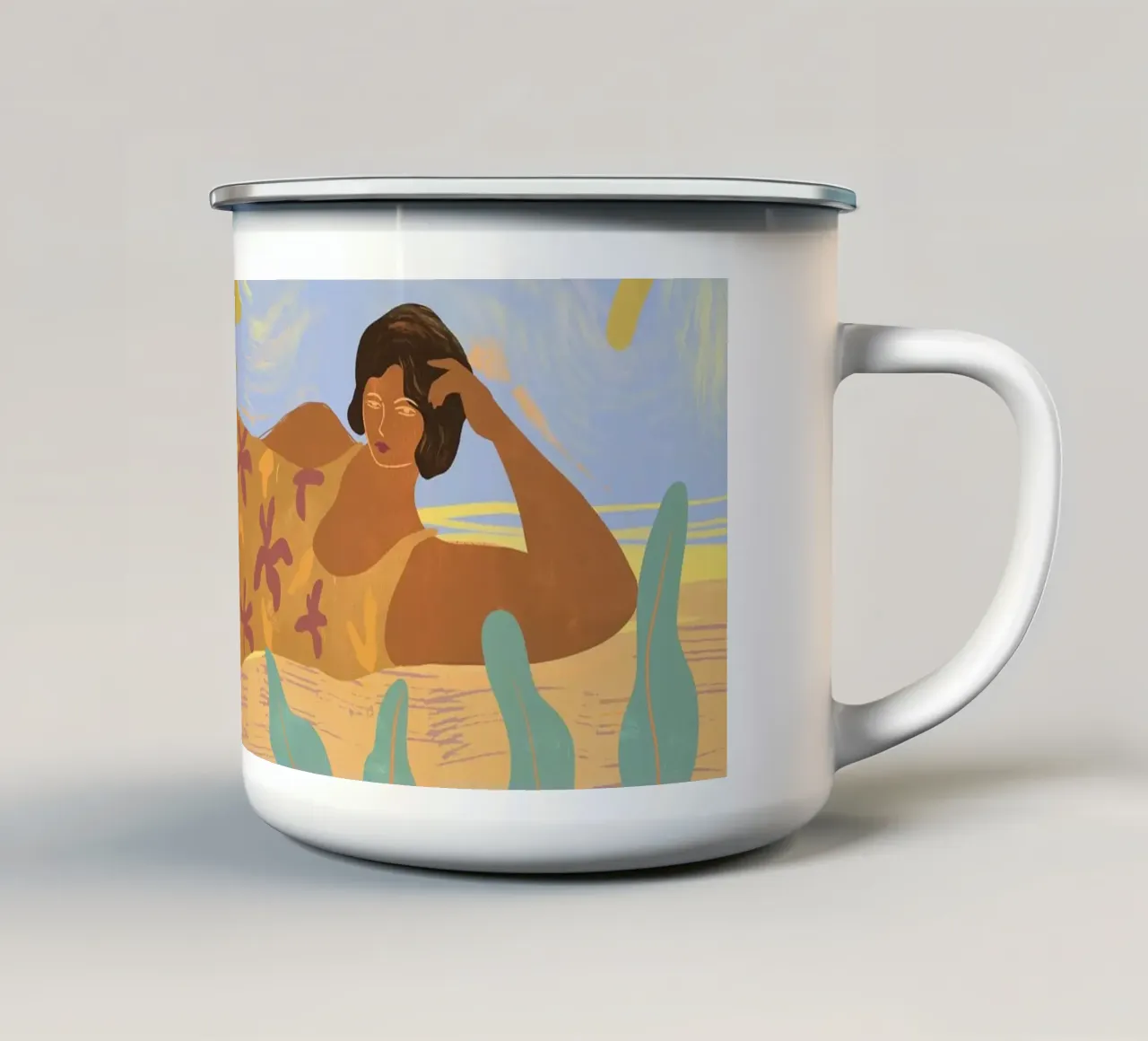 Me Time taza de esmalte de Arty Guava