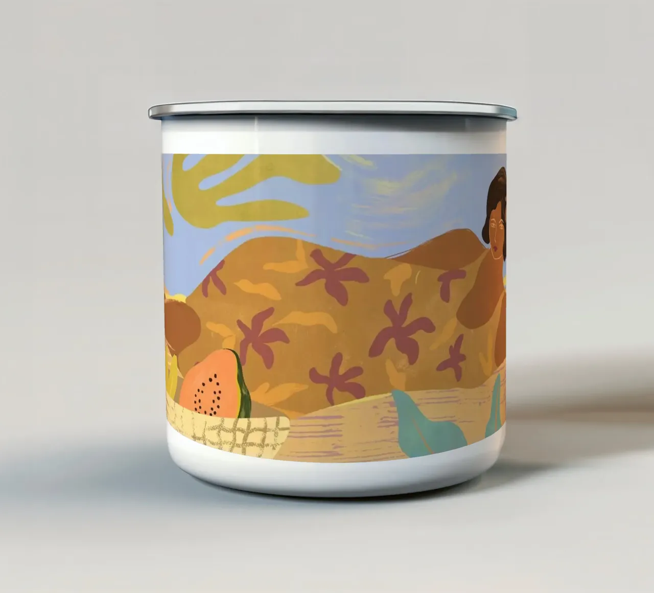 Me Time taza de esmalte de Arty Guava