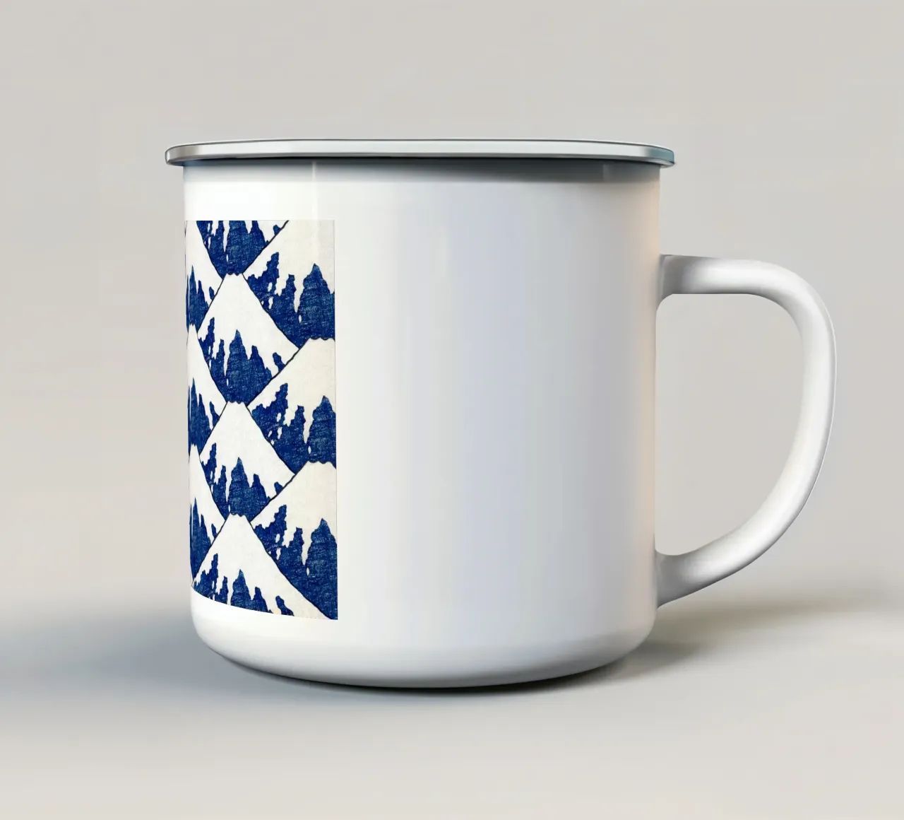 Hokusai, icona del Monte Fuji - Stampa giapponese tazza in smalto da NorwesClub