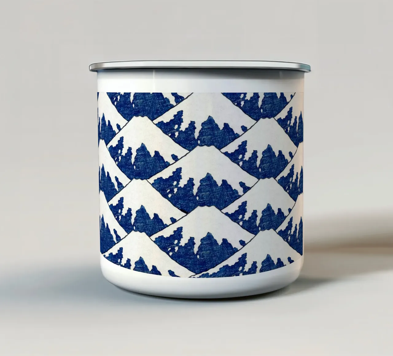 Hokusai, icona del Monte Fuji - Stampa giapponese tazza in smalto da NorwesClub