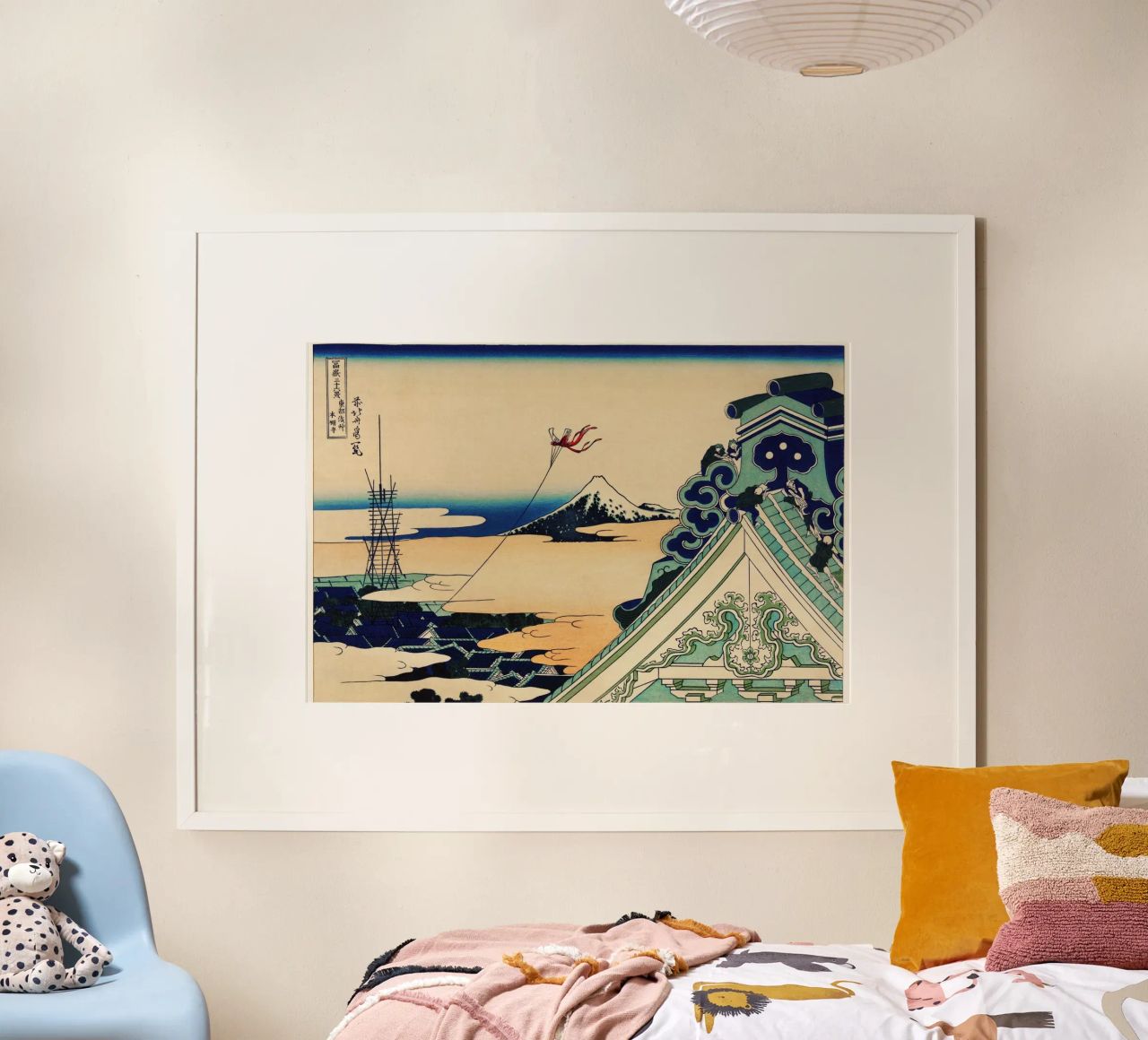 Hokusai Mount Fuji Asakusa Tempel Iconische Ukiyo-e Print poster van NorwesClub