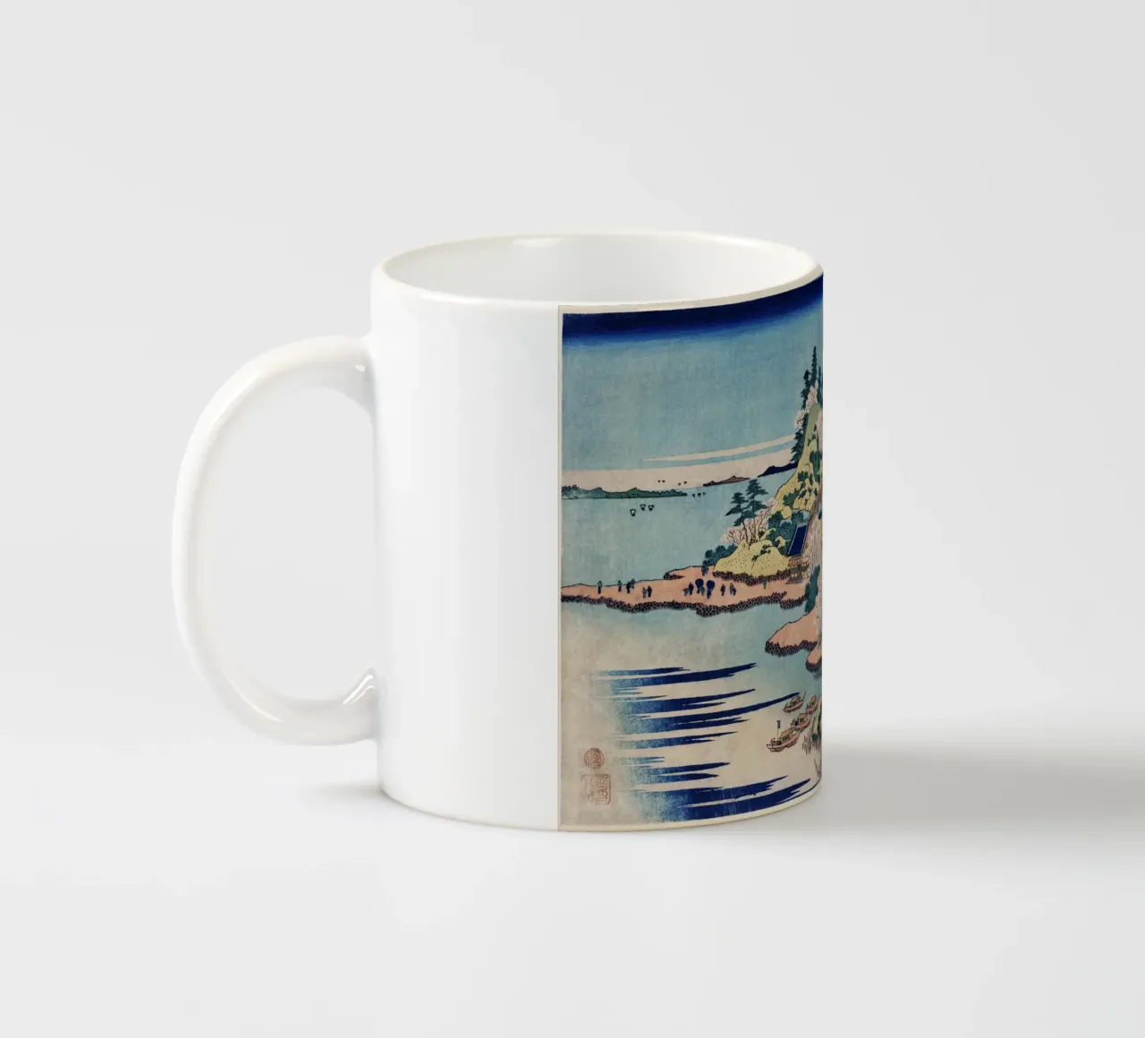 Hokusai Japans Kustlandschap Traditionele Print keramische mok van NorwesClub