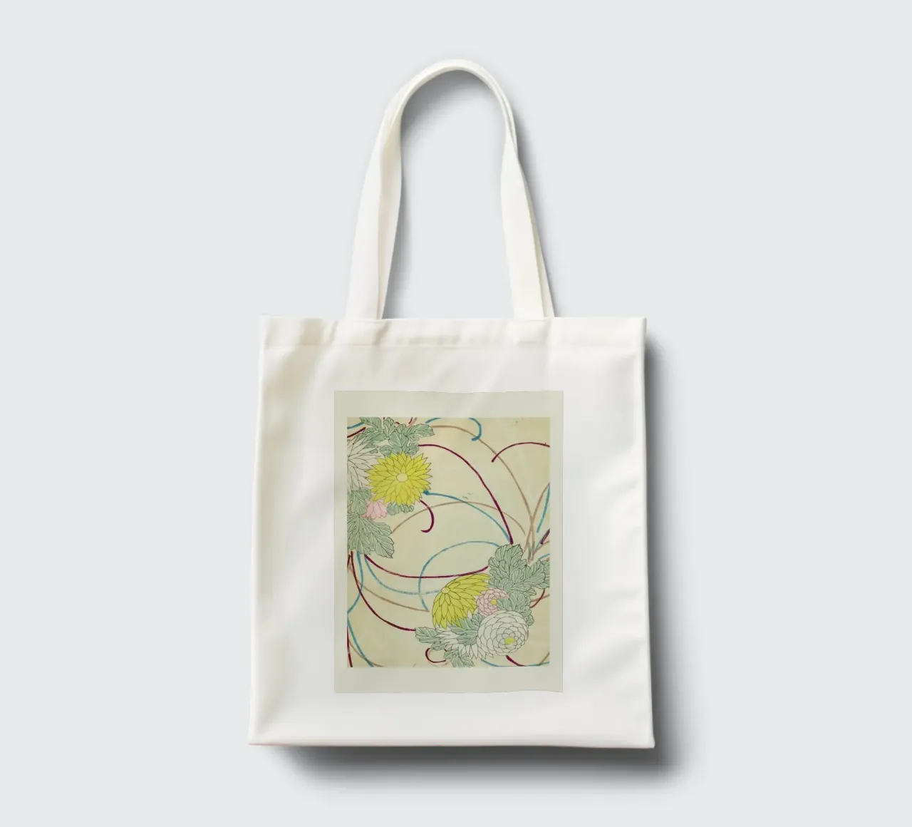 Shin-Bijutsukai - Floral Lines borsa in juta da Vintage by JUNIQE