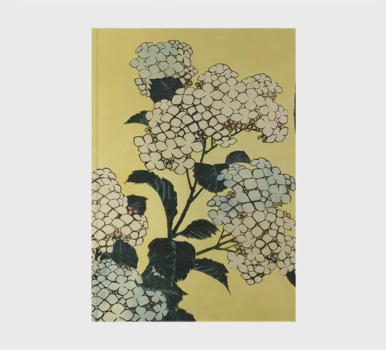 Hokusai Hydrangeas and Bird Traditional Ukiyo-e Print notebook by NorwesClub