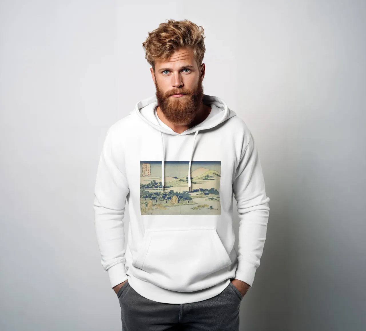 Hokusai Ryūkyū Islands Landscape Impresión tradicional sudadera con capucha de NorwesClub