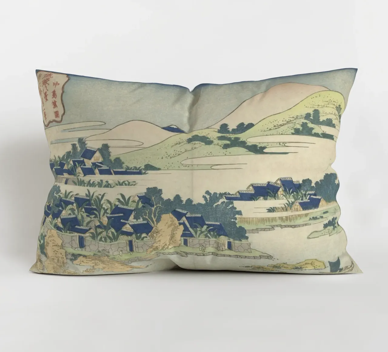 Hokusai Ryūkyū Isole Paesaggio Stampa tradizionale cuscino da NorwesClub