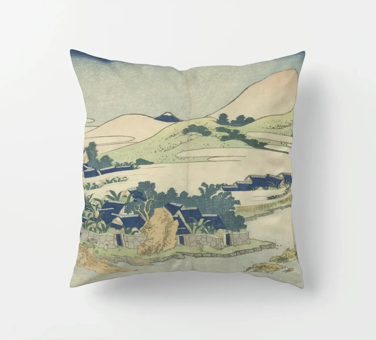 Hokusai Ryūkyū Isole Paesaggio Stampa tradizionale cuscino da NorwesClub