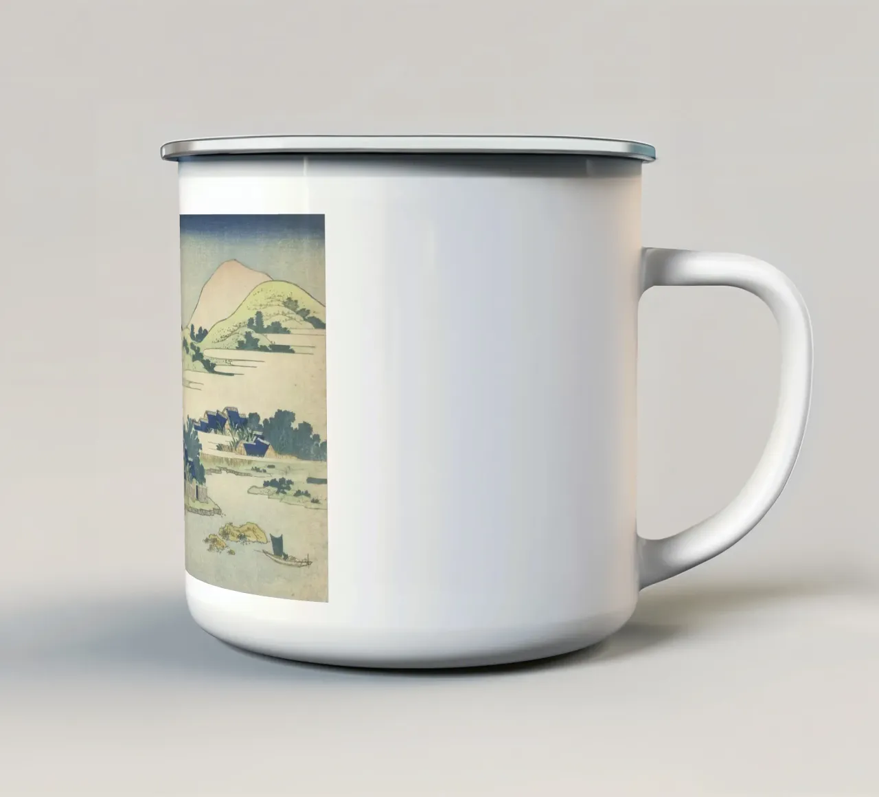 Hokusai Ryūkyū Isole Paesaggio Stampa tradizionale tazza in smalto da NorwesClub