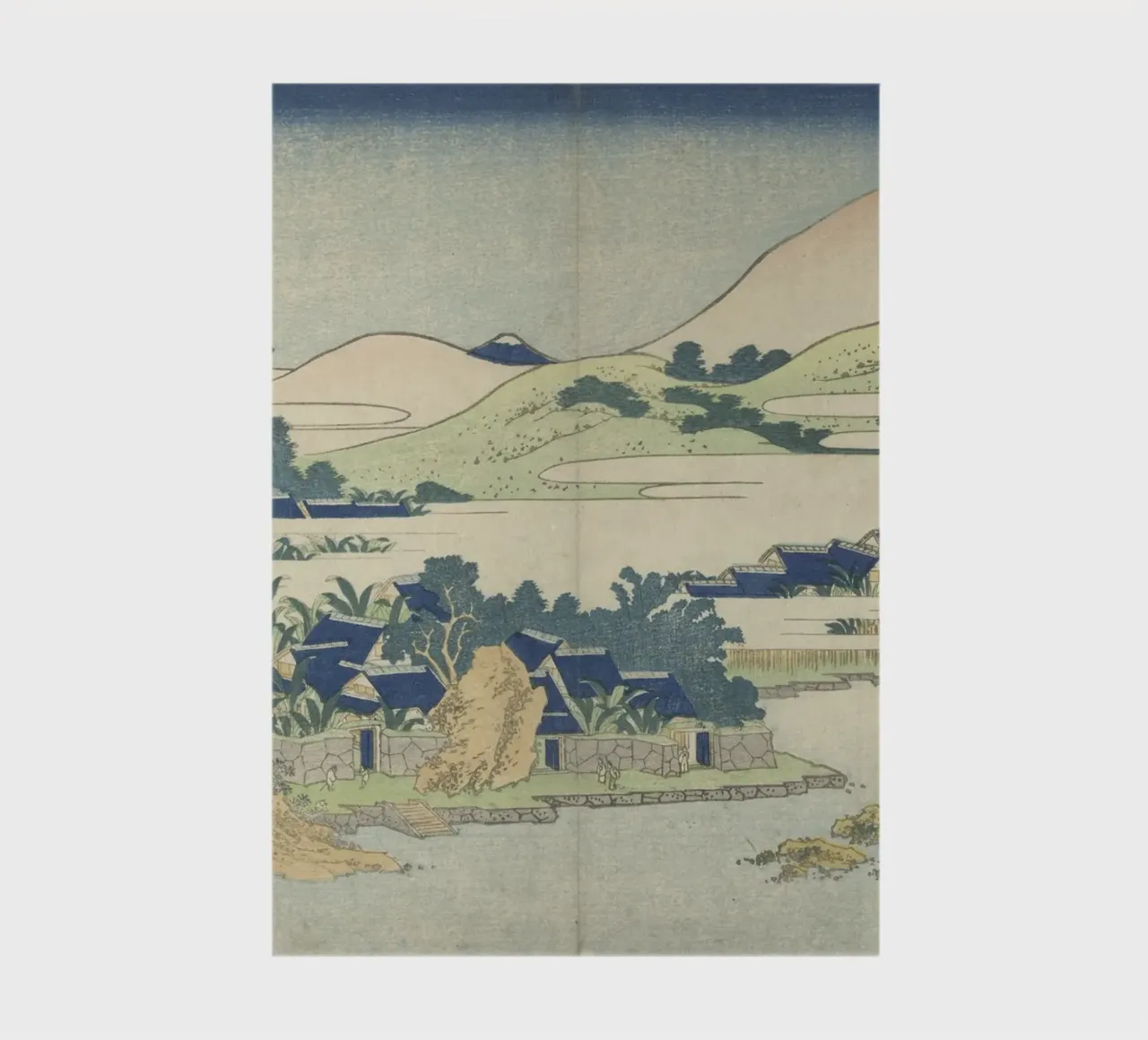 Hokusai Ryūkyū Islands Landscape Traditional Print notebook by NorwesClub