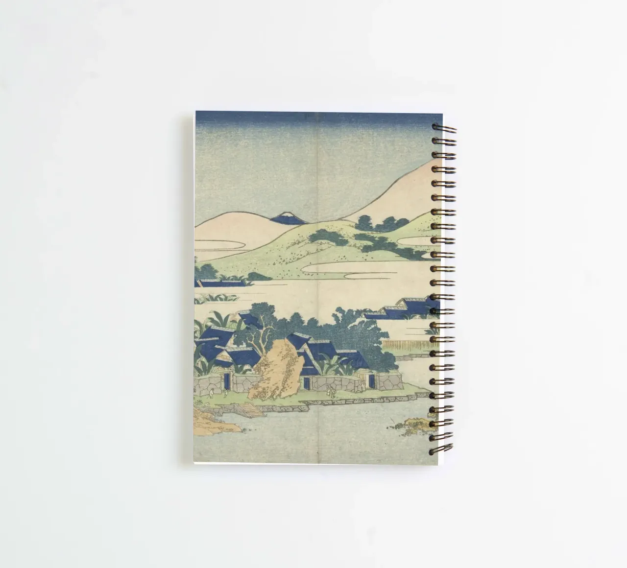 Hokusai Ryūkyū Islands Landscape Traditional Print spiral notebook by NorwesClub
