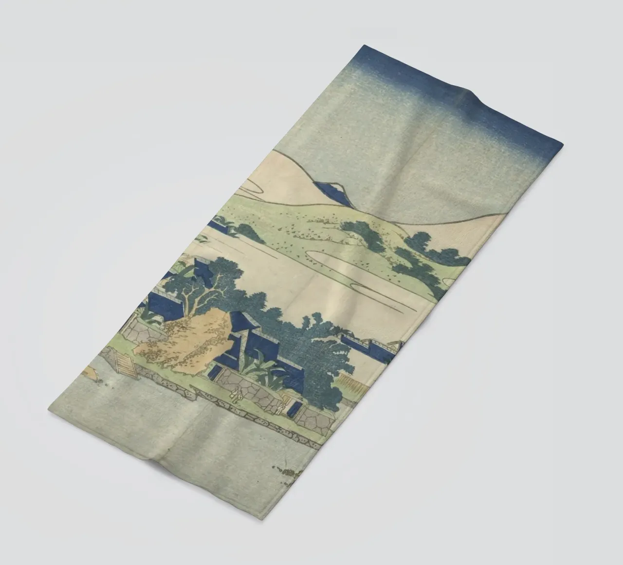 Hokusai Ryūkyū Islands Landscape Traditional Print beach towel by NorwesClub