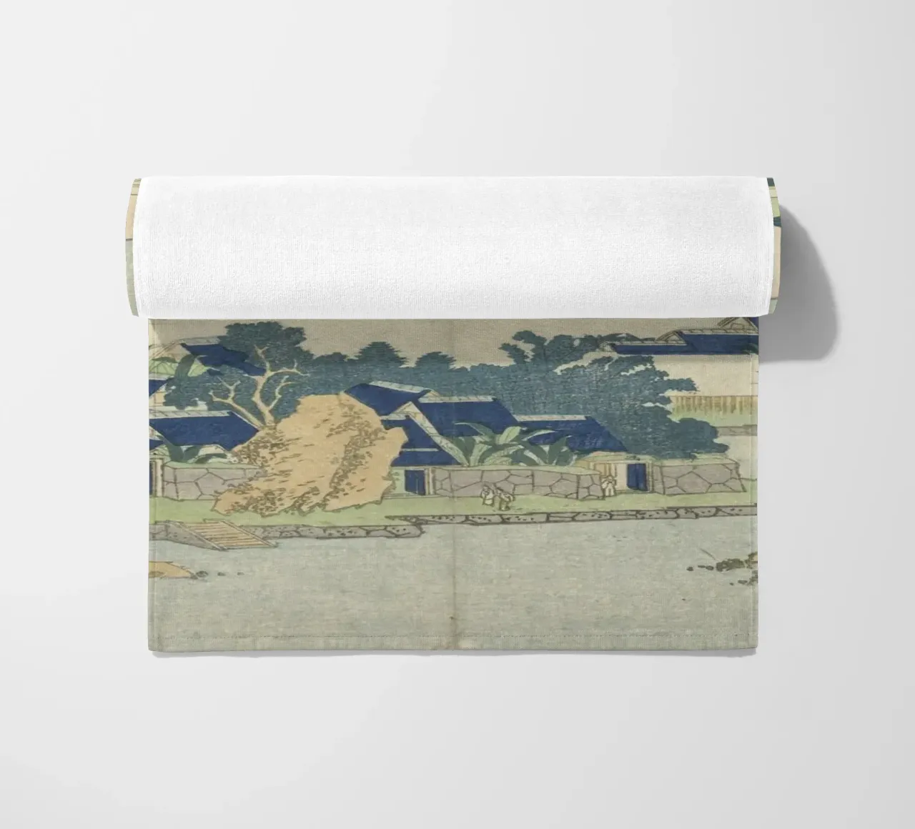 Hokusai Ryūkyū Islands Landscape Traditional Print beach towel by NorwesClub