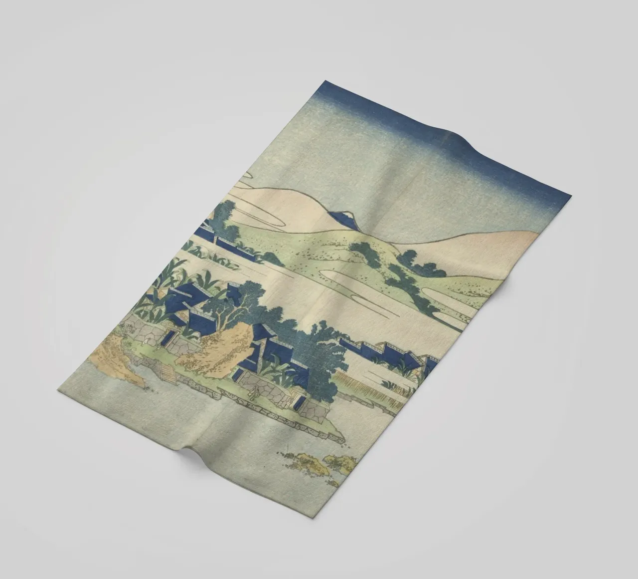 Hokusai Ryūkyū Islands Landscape Traditional Print beach towel by NorwesClub