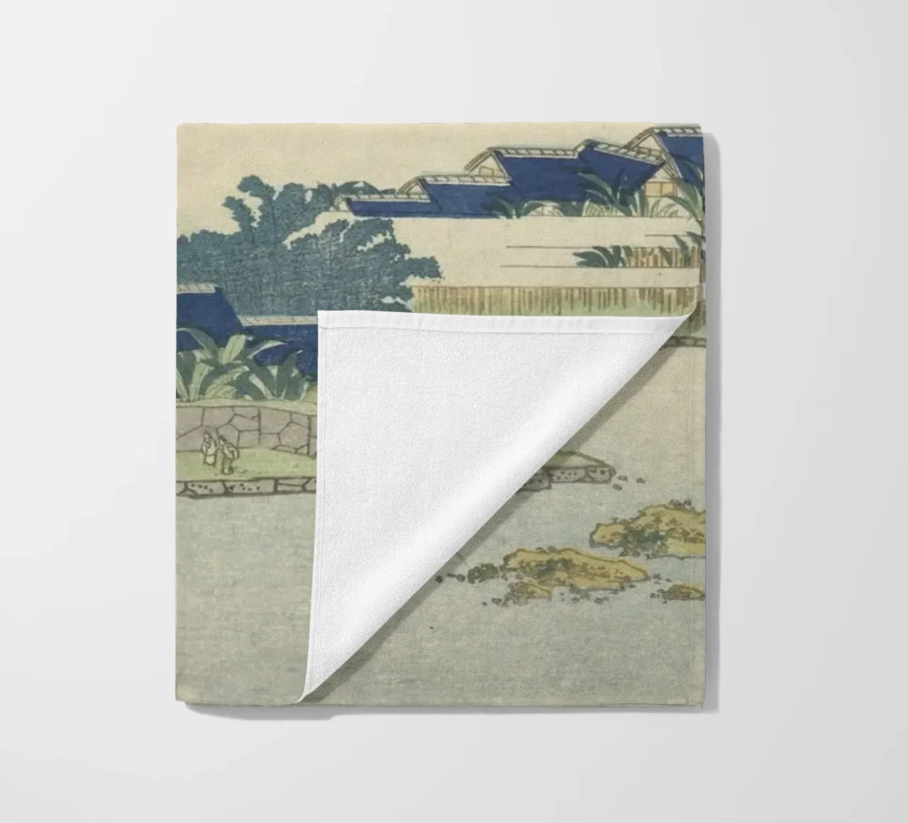 Hokusai Ryūkyū Islands Landscape Traditional Print beach towel by NorwesClub