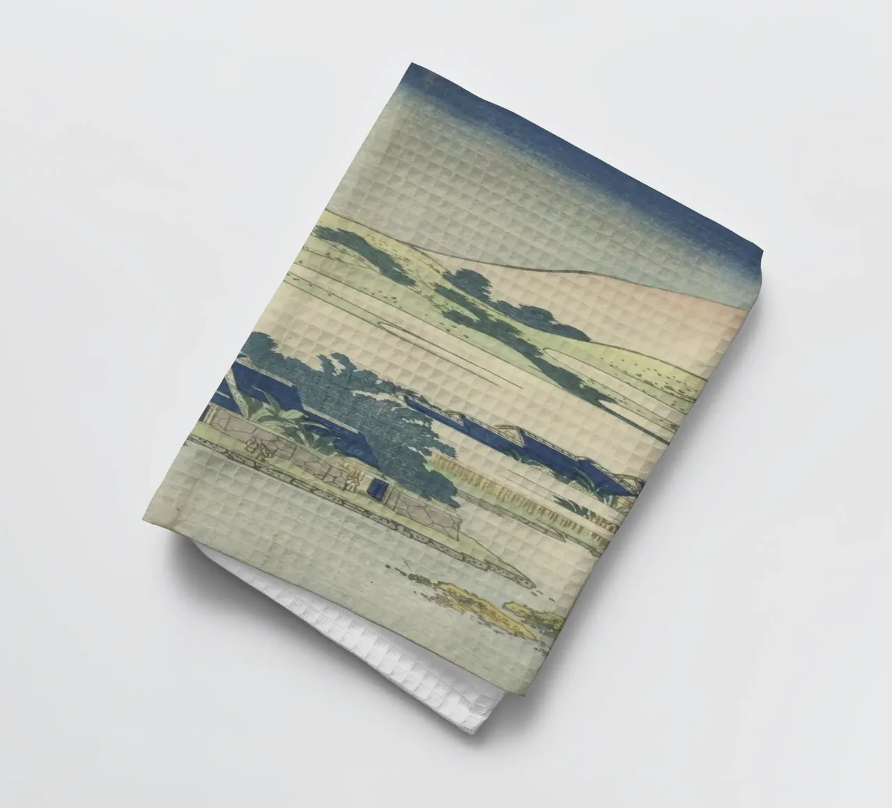 Hokusai Ryūkyū Islands Landscape Traditional Print torchon de NorwesClub