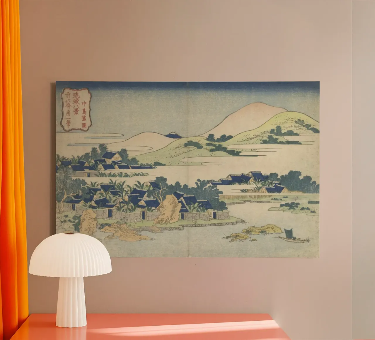 Hokusai Ryūkyū-eilanden landschap Traditionele prent canvas van NorwesClub