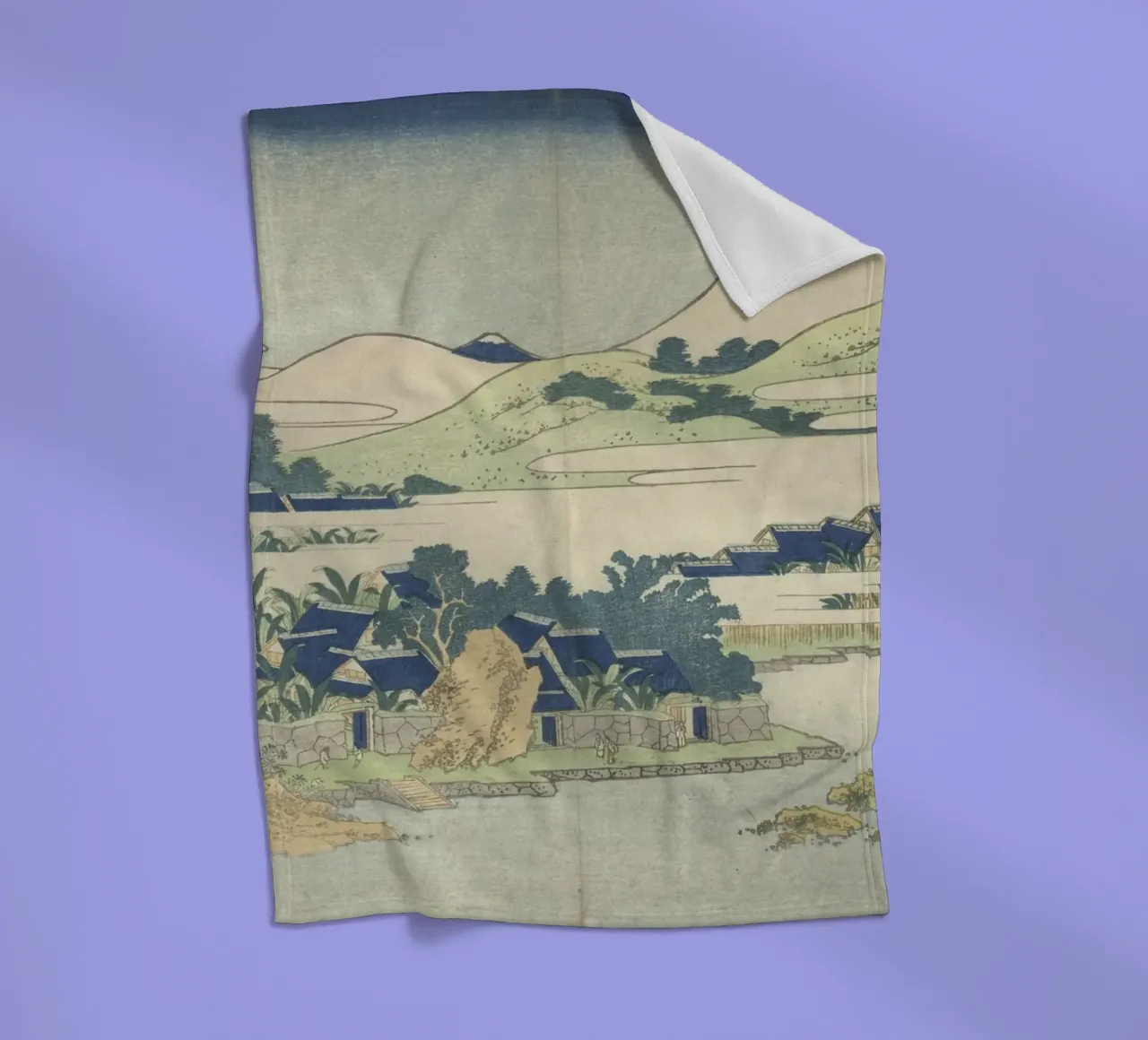 Hokusai Ryūkyū Isole Paesaggio Stampa tradizionale coperta in pile da NorwesClub