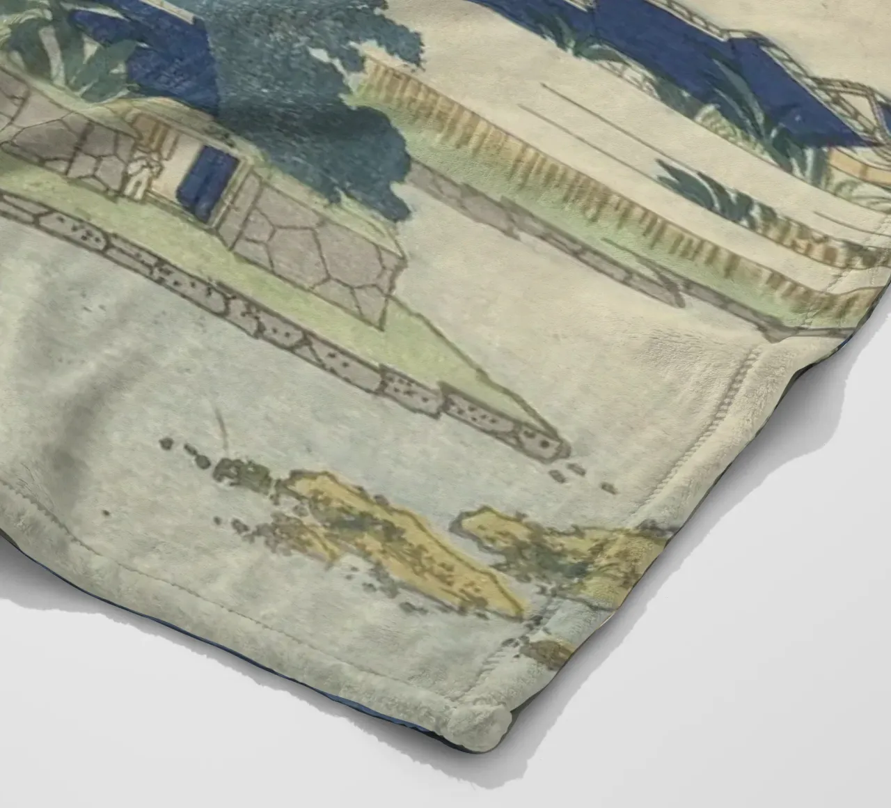 Hokusai Ryūkyū Isole Paesaggio Stampa tradizionale coperta in pile da NorwesClub