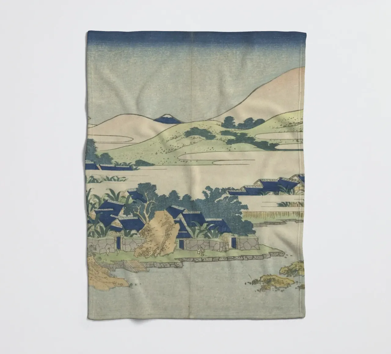 Hokusai Ryūkyū Isole Paesaggio Stampa tradizionale coperta in pile da NorwesClub