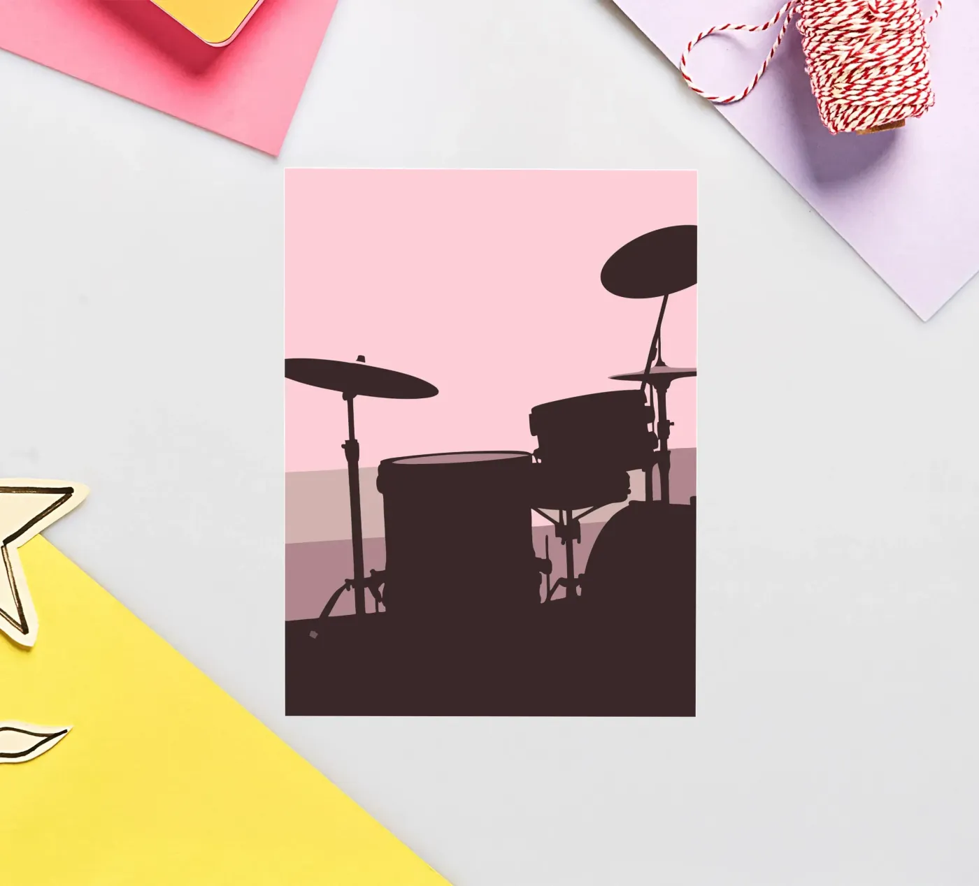 Drumstel sticker van MUSIC EDITION
