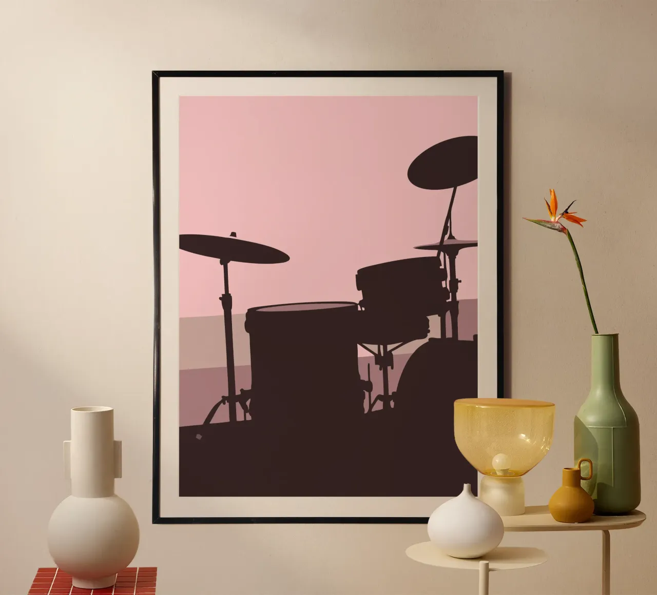 Batteria poster con telaio in legno da MUSIC EDITION