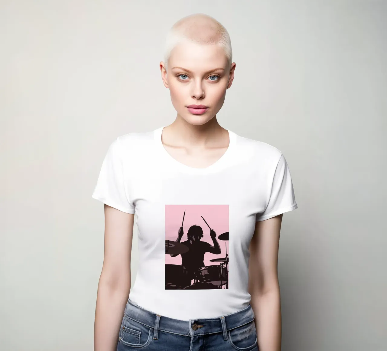 Drummer women's fitted t-shirt by MUSIC EDITION