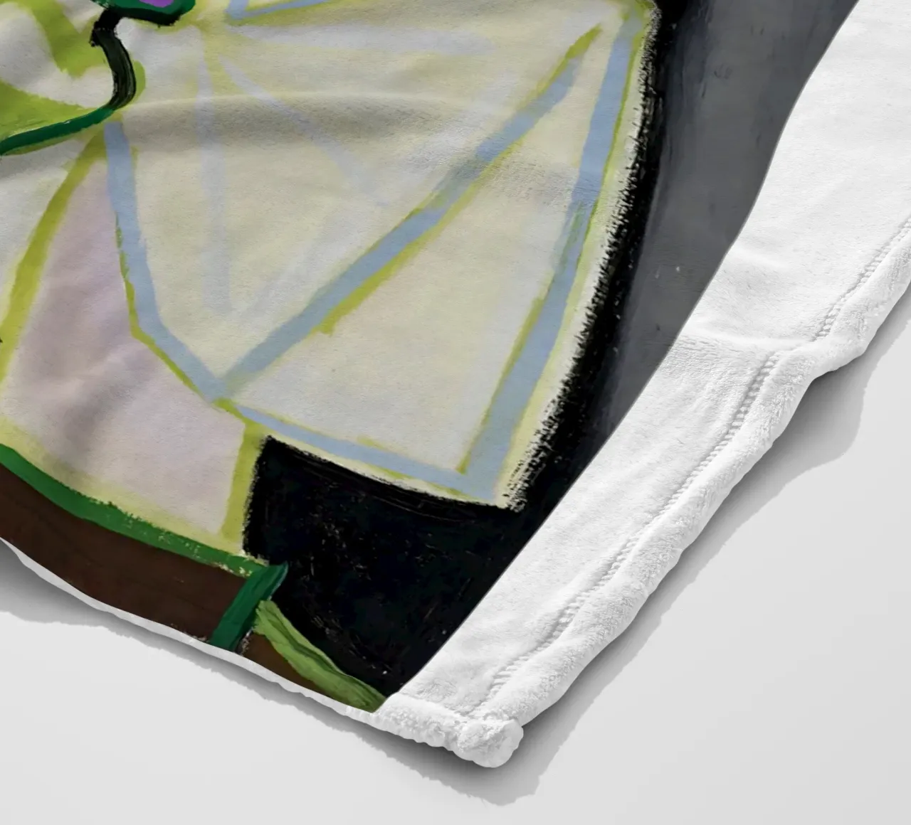 Donna dal volto verde in stile Picasso coperta in pile da tokovictory