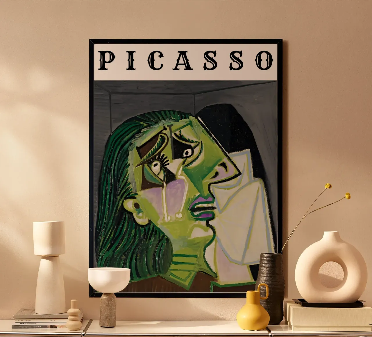 Donna dal volto verde in stile Picasso carta hahnemühle da tokovictory