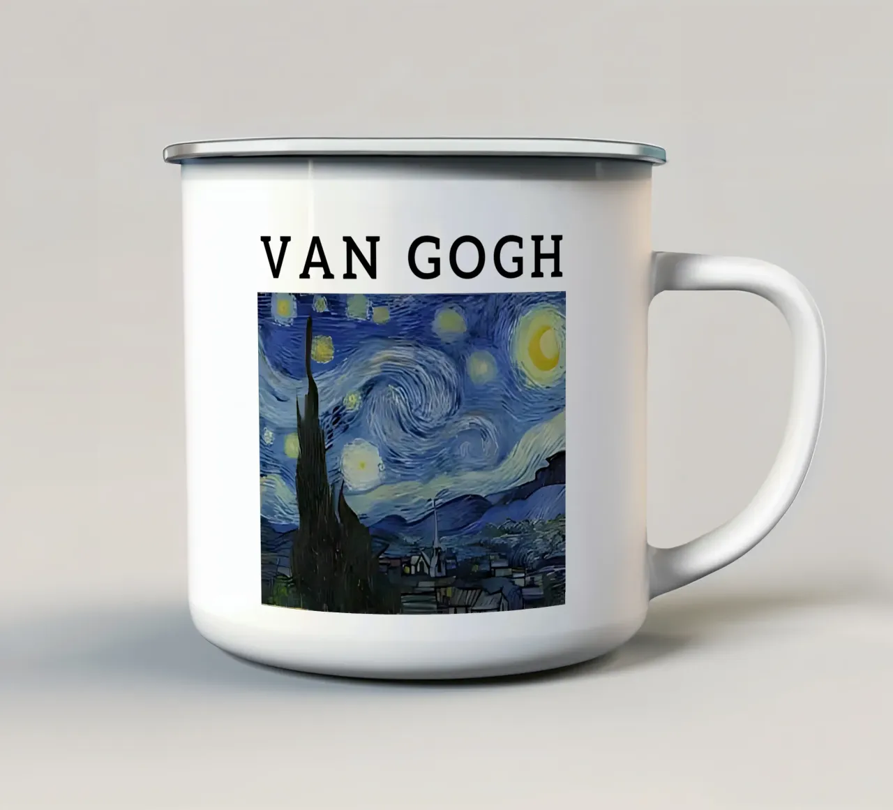 Van Gogh della Notte Stellata tazza in smalto da tokovictory