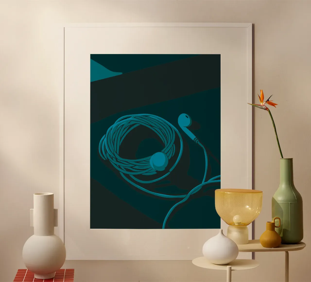 Kopfhörer Poster von MUSIC EDITION