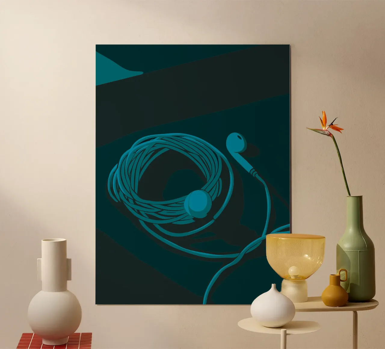 Kopfhörer Poster von MUSIC EDITION