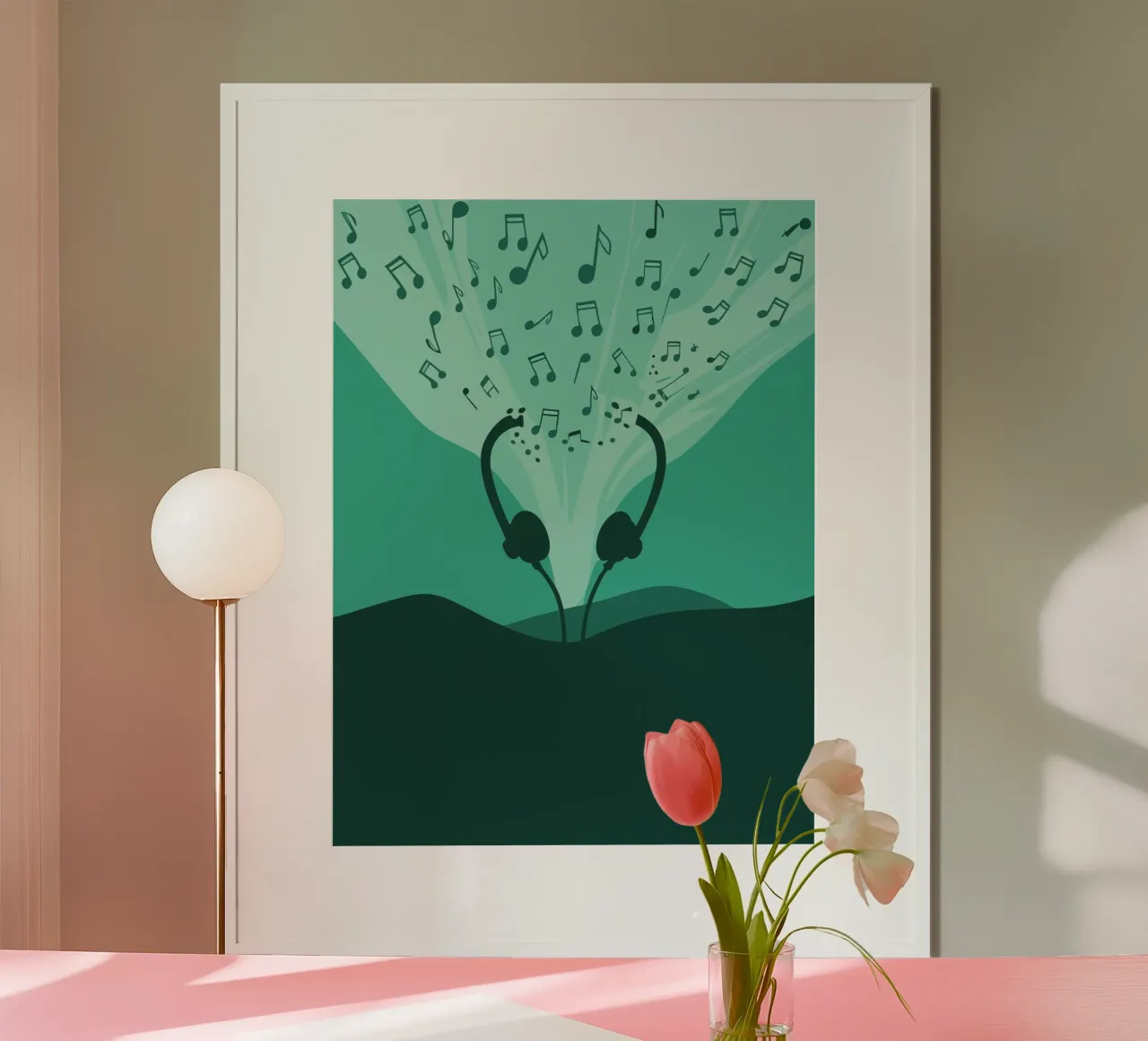 Cuffie musicali poster con telaio in plastica da MUSIC EDITION
