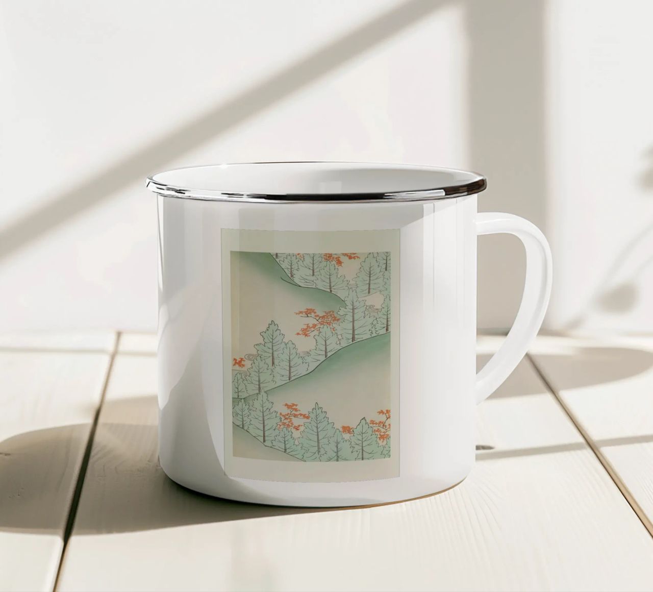 Shin-Bijutsukai - Forest Trail tazza in smalto da Vintage by JUNIQE