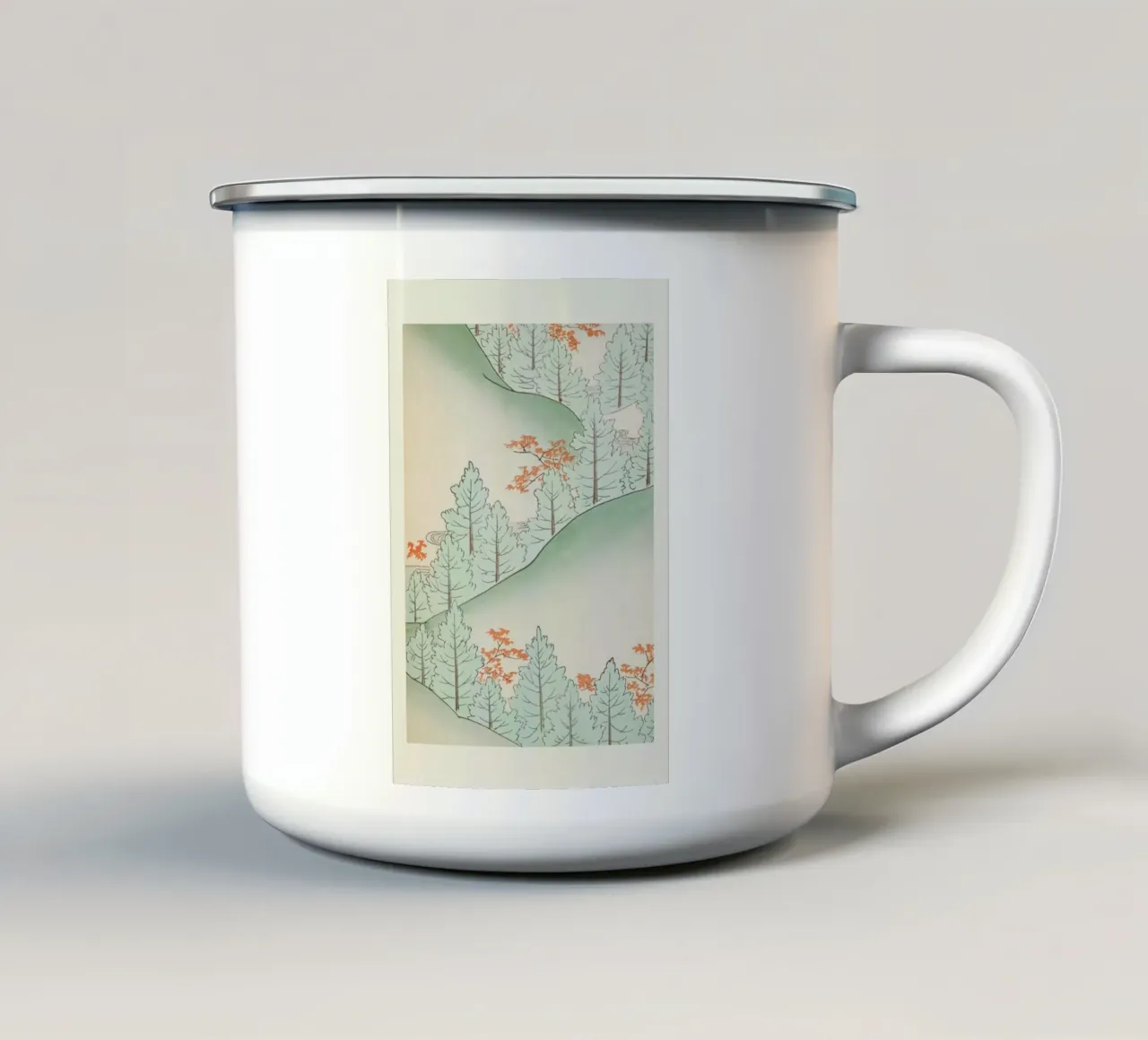 Shin-Bijutsukai - Forest Trail tazza in smalto da Vintage by JUNIQE