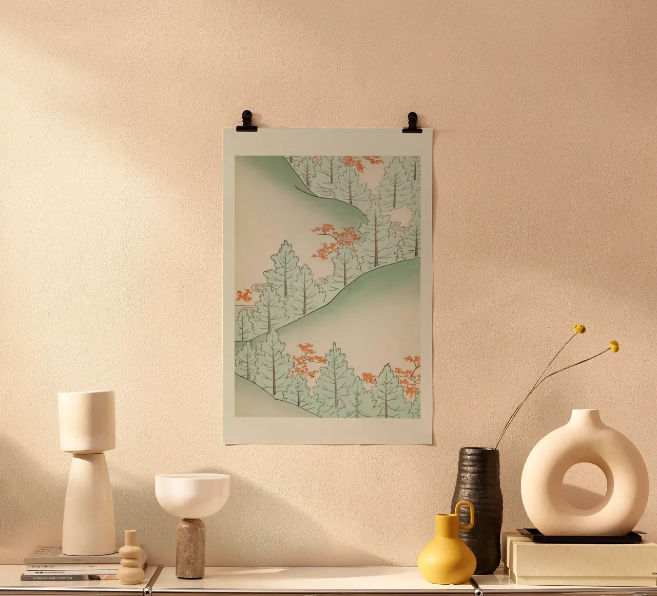 Shin-Bijutsukai - Forest Trail poster con telaio in legno da Vintage by JUNIQE