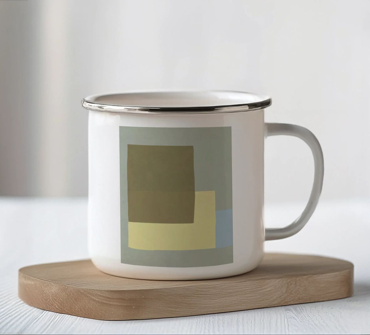 Sovrapposizione di colori design minimale 03 tazza in smalto da Little Dean