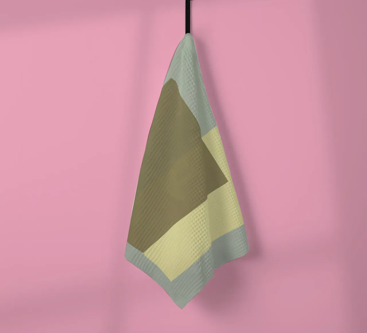 Overlay of colors minimal design 03 tea towel by Little Dean