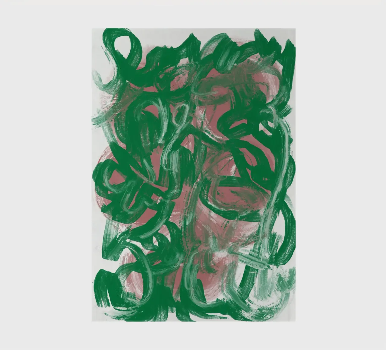 Chaos green large abstract notebook by Little Dean