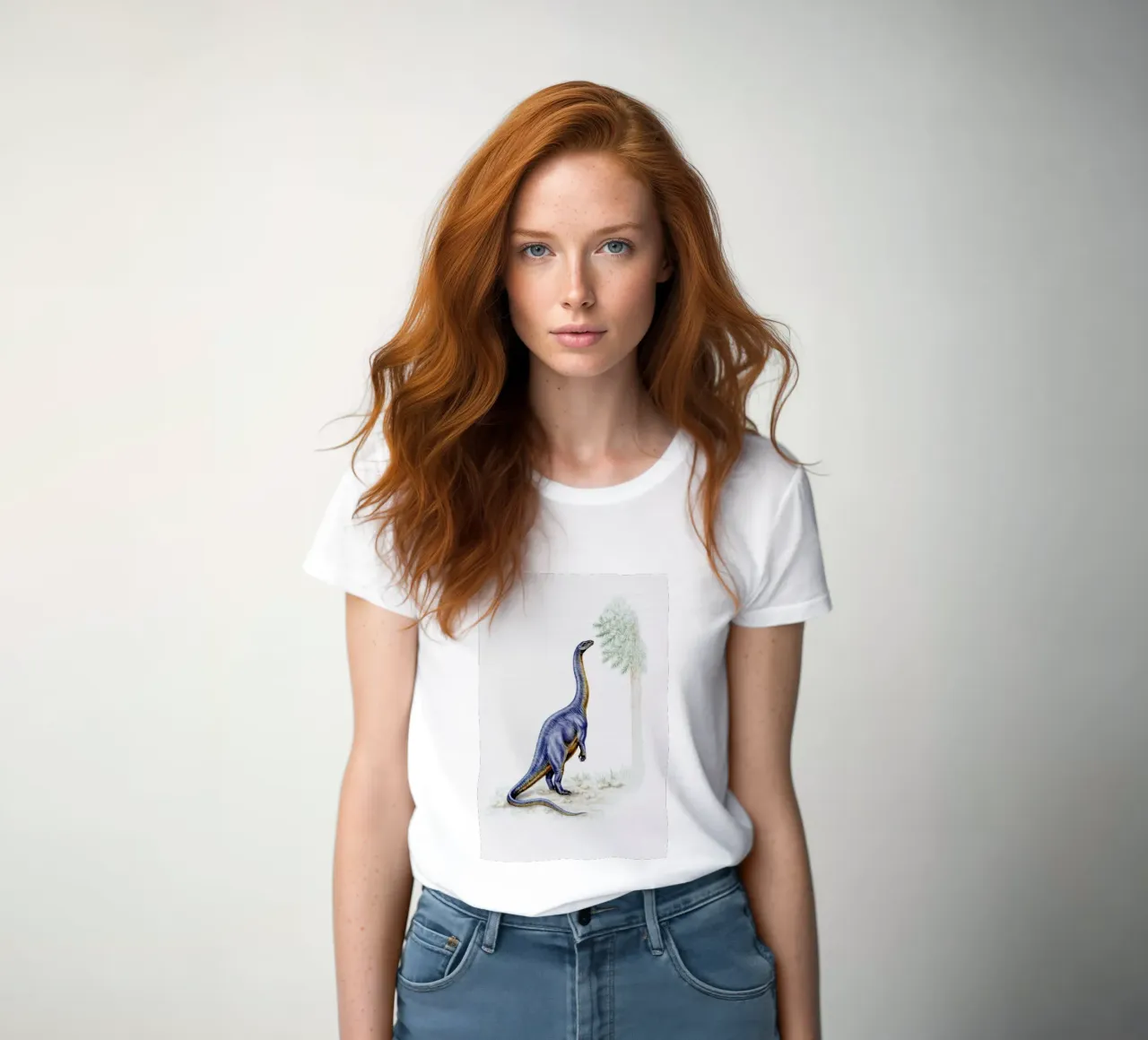 Dinosaur Dinner Time t-shirt ajusté pour femmes de Flora & Fauna