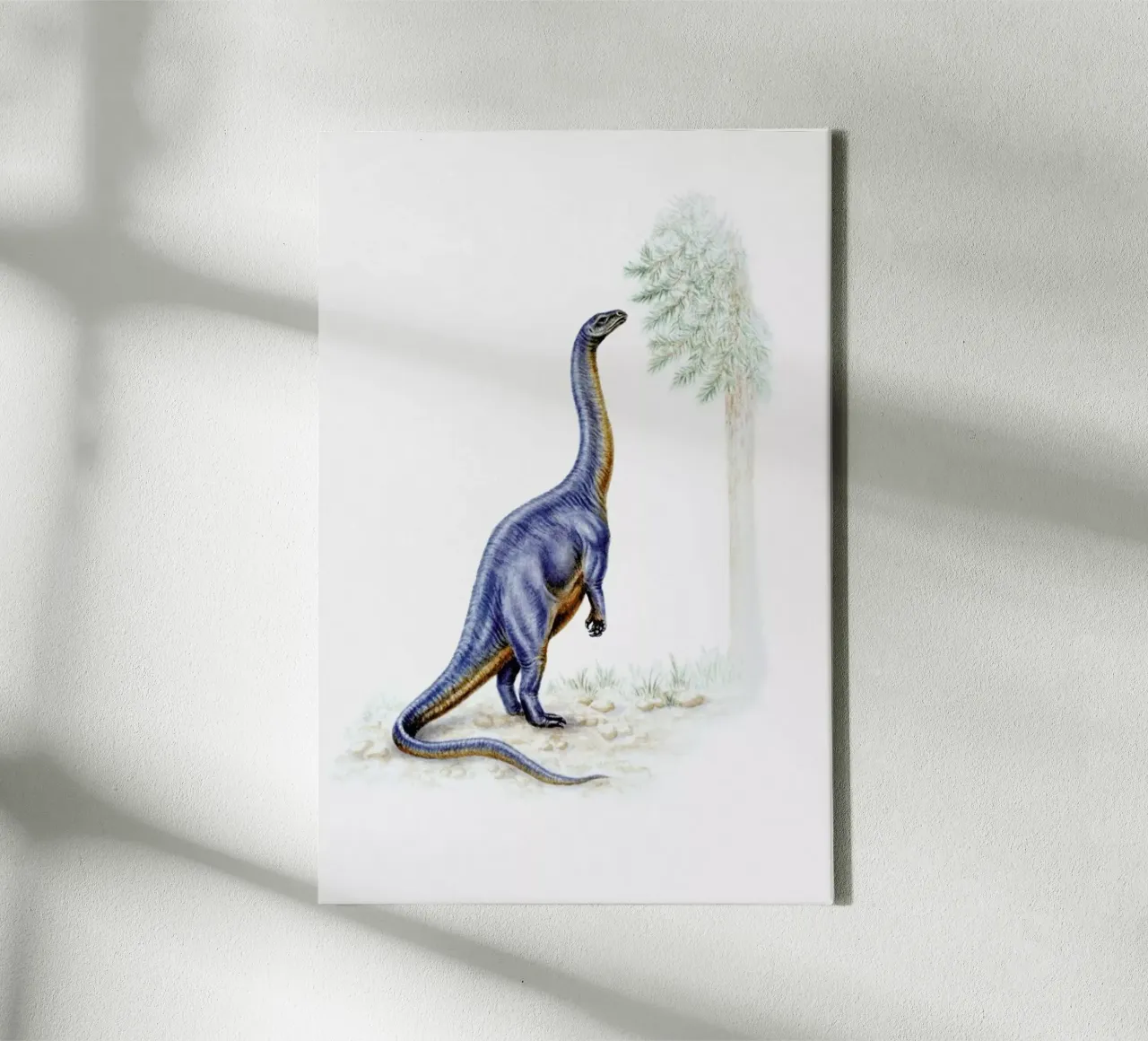 Dinosaur Dinner Time tela con Cornice a cassetta da Flora & Fauna