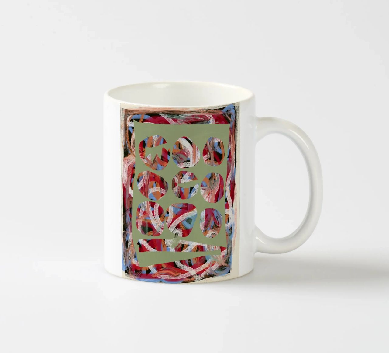 Caos colore grande astratto tazza in ceramica da Little Dean