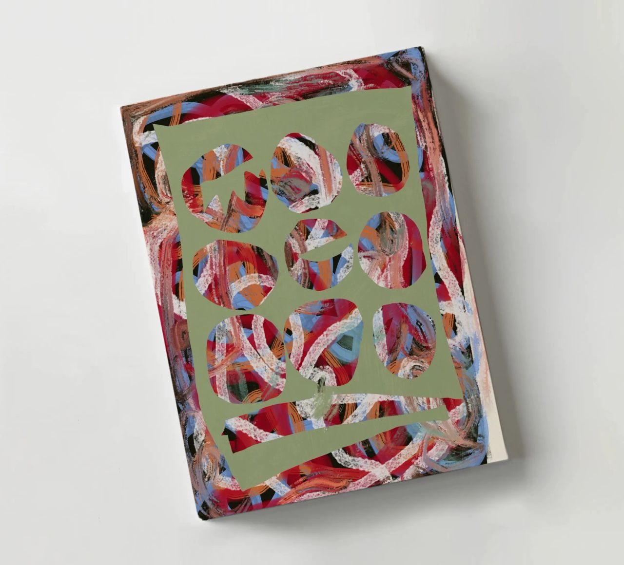 Chaos color large abstract notebook by Little Dean