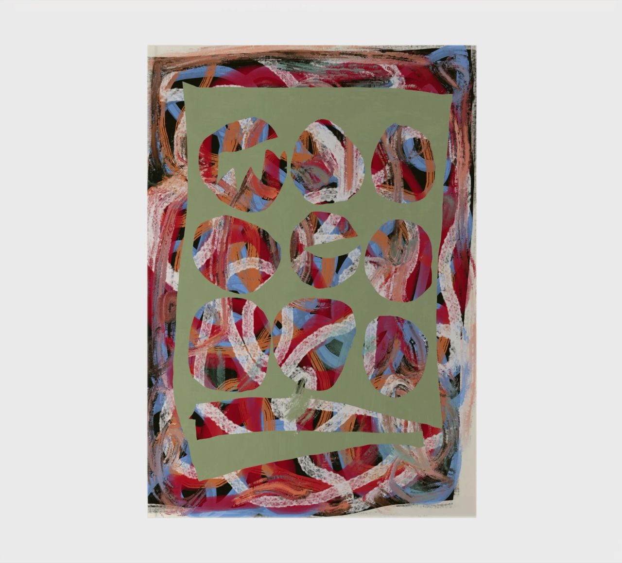 Chaos color large abstract notebook by Little Dean