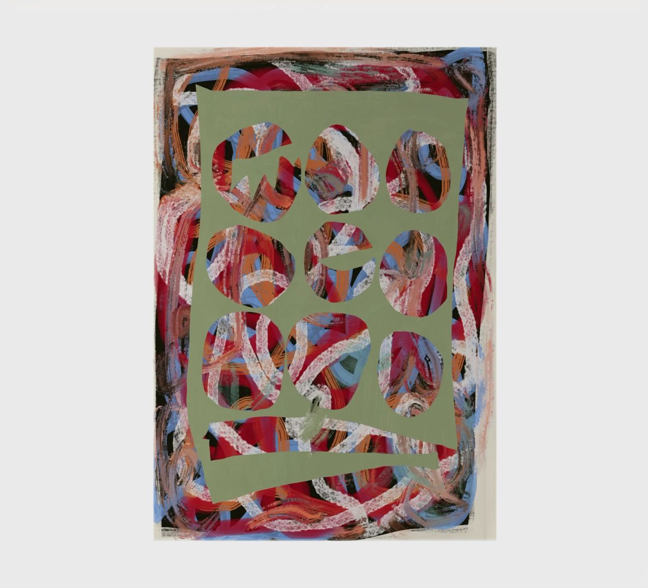 Chaos color large abstract notebook by Little Dean
