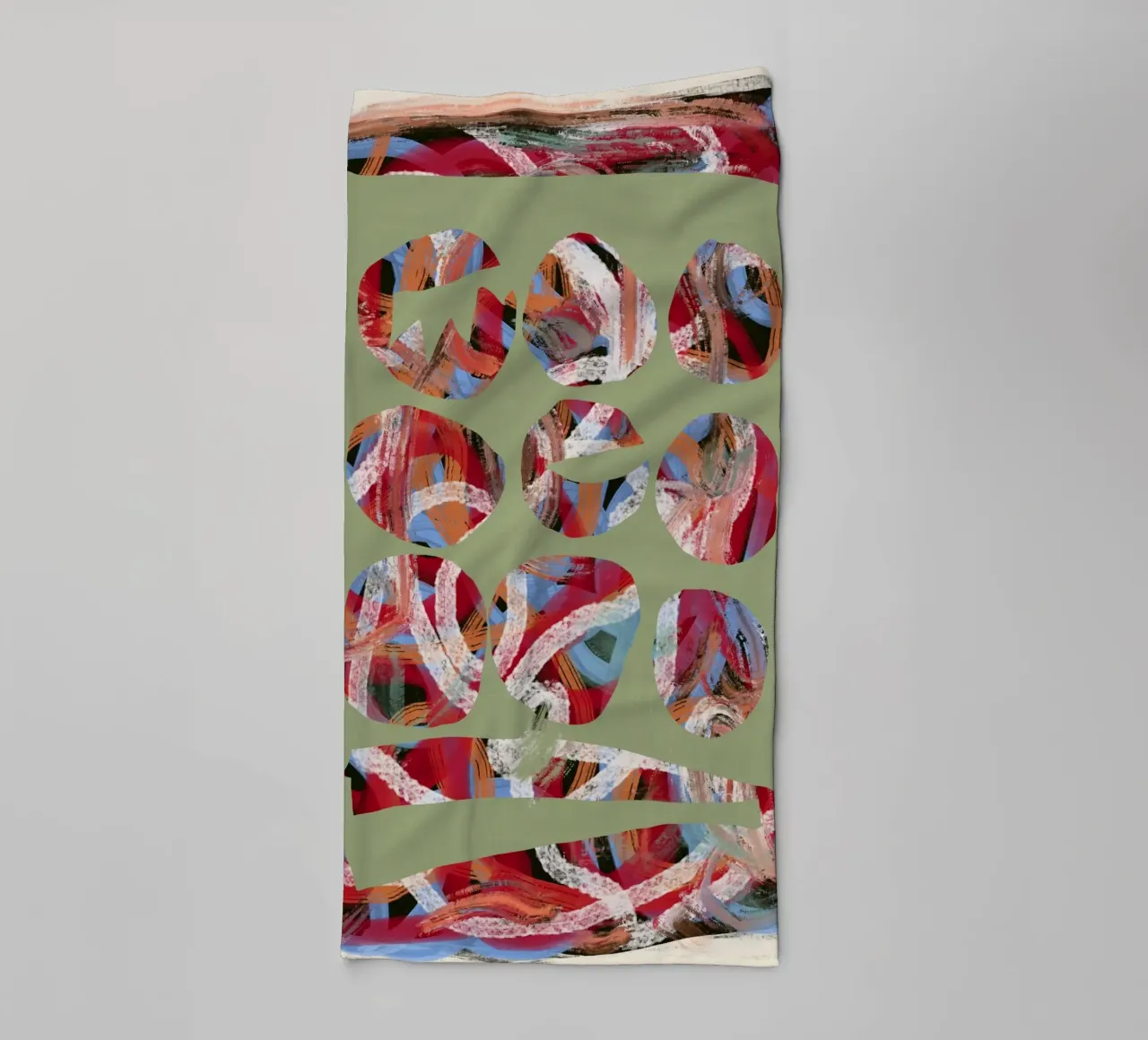 Chaos couleur grand abstrait serviette de bain de Little Dean