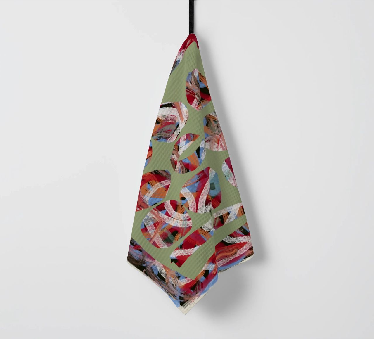 Caos colore grande astratto canovaccio da cucina da Little Dean