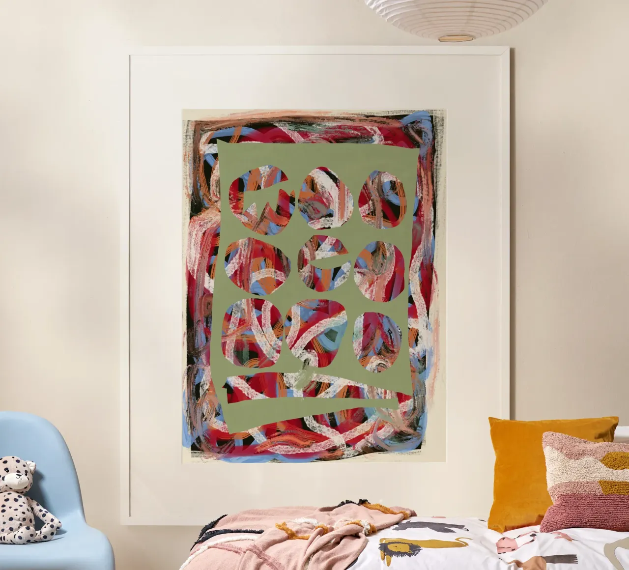 Chaos color large abstract hahnemühle by Little Dean