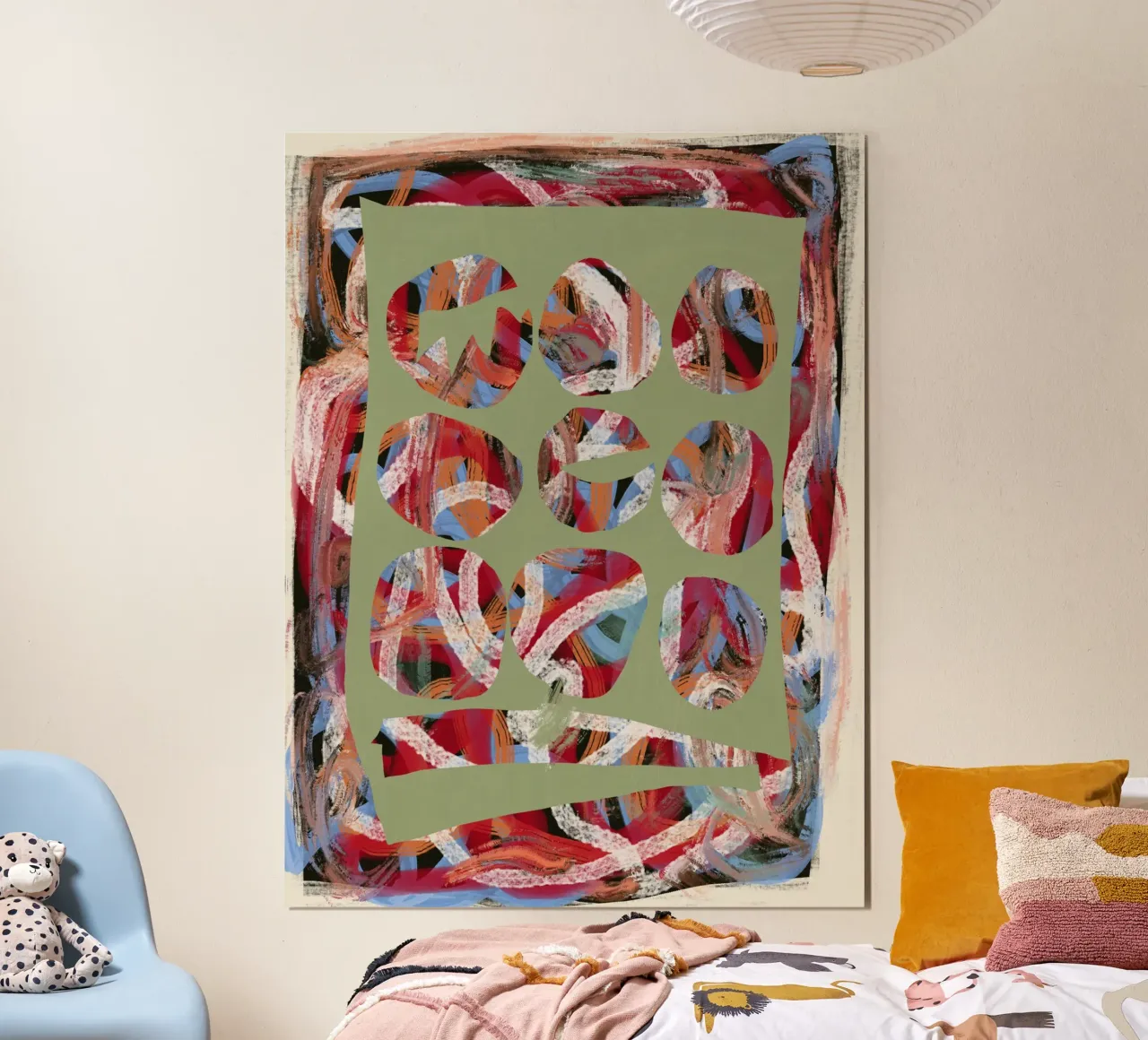 Chaos color large abstract hahnemühle by Little Dean