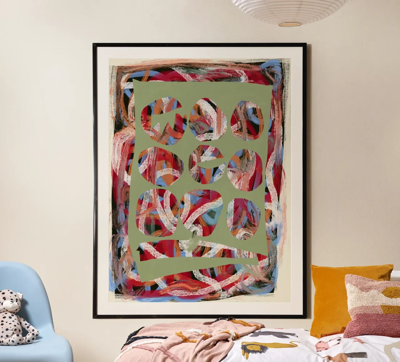 Chaos color large abstract hahnemühle by Little Dean